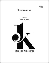 Lux aeterna SSAA choral sheet music cover